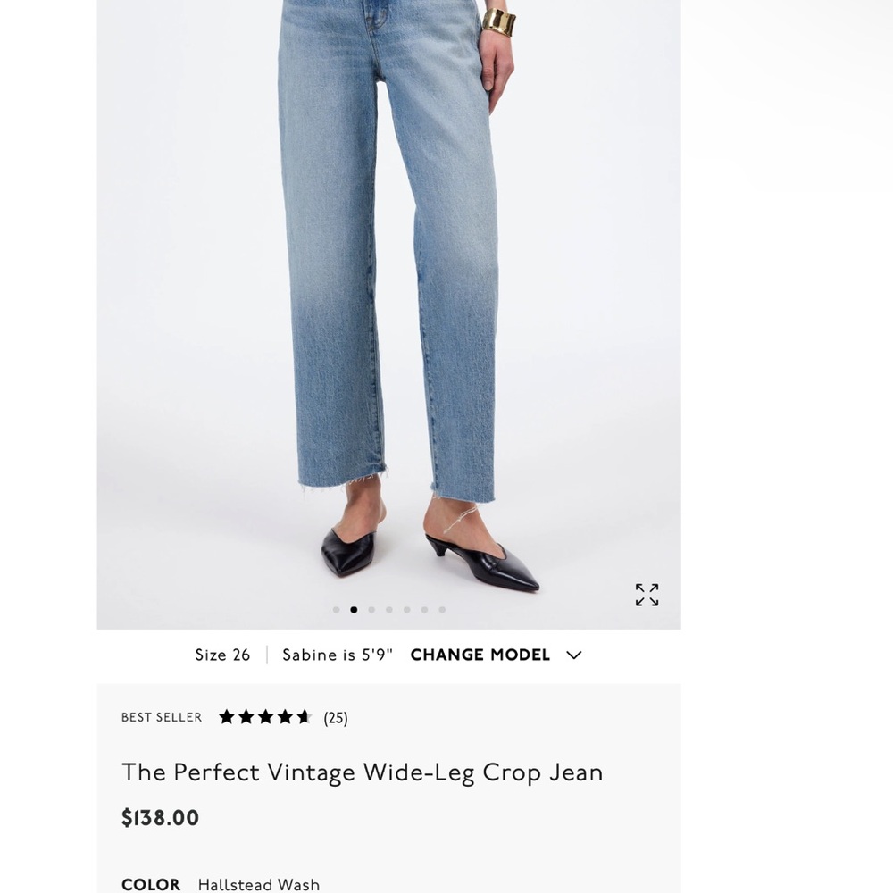 Vintage Wide-Leg Crop Jeans in Blue Madewell